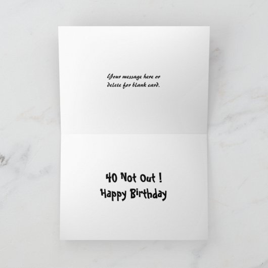 Cricket Wicket - Grappige Verjaardag Kaart (Binnen)