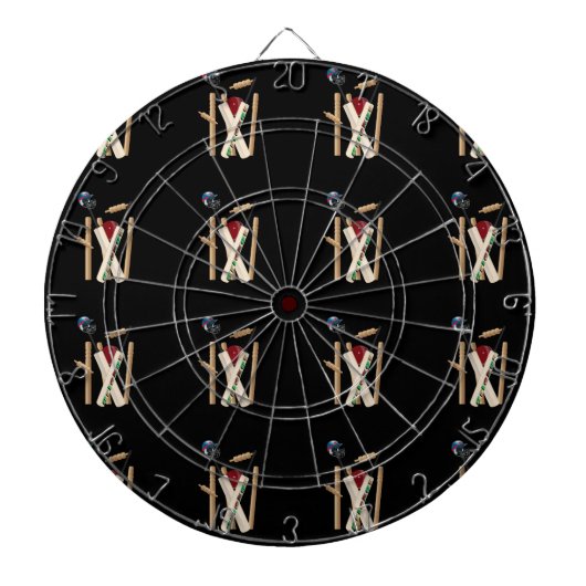cricket wieken, vleermuizen en bal, dartbord (Voorkant)