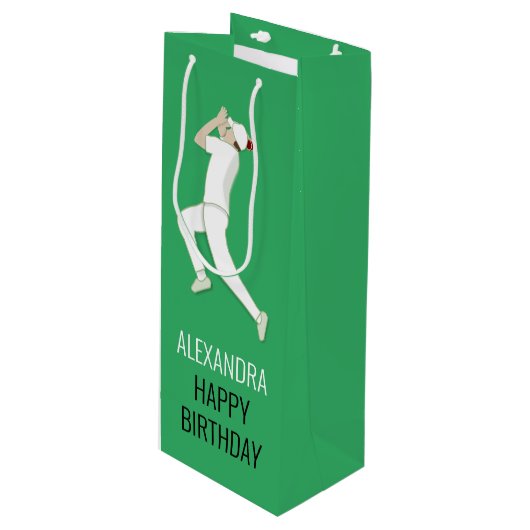 Cricket Wijn Cadeautas (Voorkant Gekanteld)