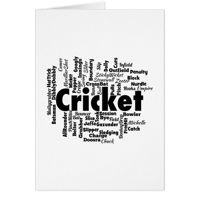 Cricket Word Cloud (Voorkant)