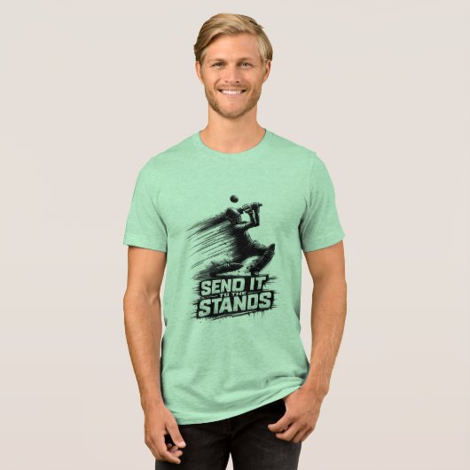 Cricket World Cup Power  Tri-Blend Shirt (Voorkant volledig)