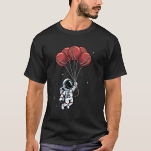 Cricketbal ballon astronaut zwevende ruimtevaarder t-shirt