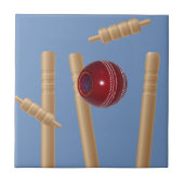 Cricketbal en Stumps, Tegeltje (Voorkant)
