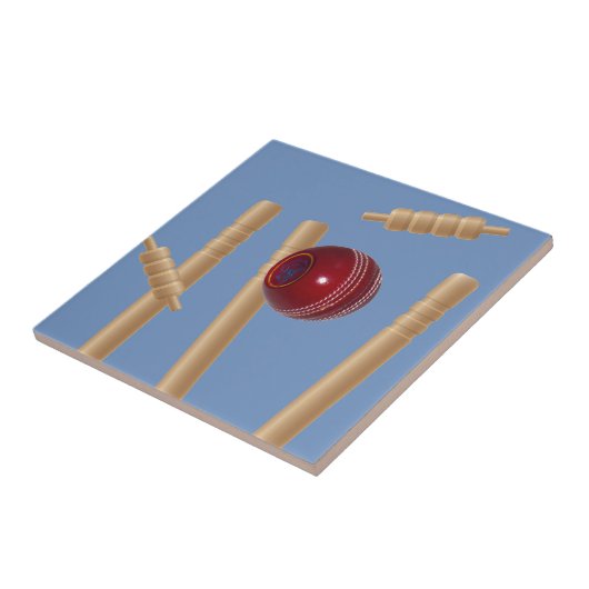 Cricketbal en Stumps, Tegeltje (Zijkant)