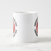 Cricketbal met gepersonaliseerde tekst op maat gem grote koffiekop (Voorkant)