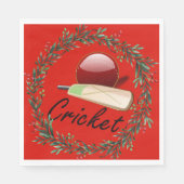 Cricketbat en bal, Kerstmis, Servet (Voorkant)