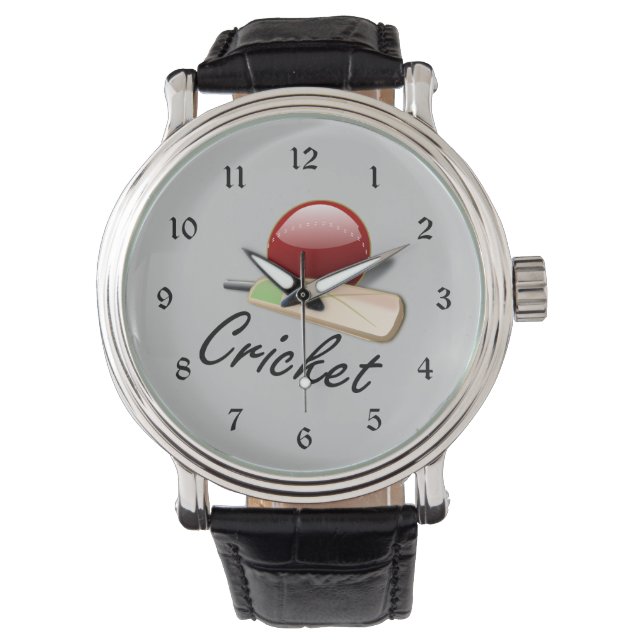 Cricketbat en kogel horloge (Voorkant)