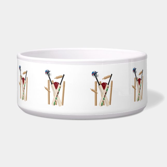 Cricketbats en -wickets,  voerbakje (Voorkant)