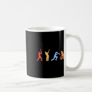 Cricketcadeaus - Retro Vintage Kleuren Cricketspel Koffiemok