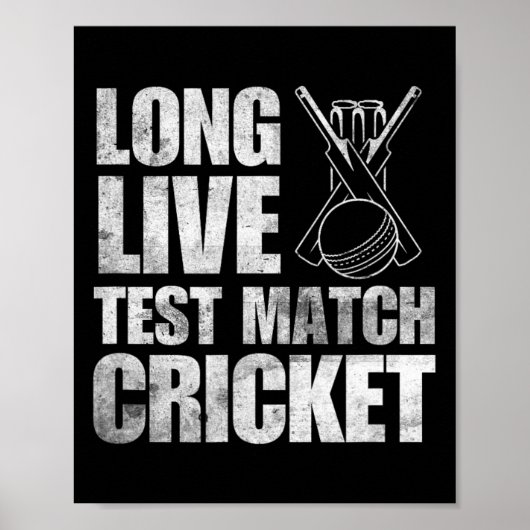 Cricketcadeaus Test Cricket Cricketer India Engela Poster (Voorkant)