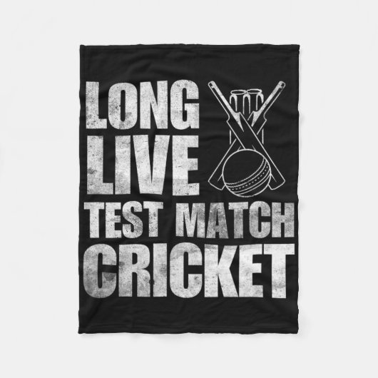 Cricketcadeaus Testcricket Cricketspeler India Eng Fleece Deken (Voorkant)