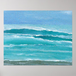 CricketDiane Ocean Beach Poster - Gentle Surf