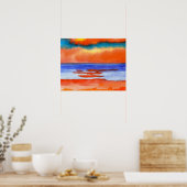CricketDiane Ocean Poster - Vibrant Sunset 1 (Keuken)