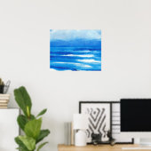 CricketDiane Ocean Poster - Zee Aria Blue Seascape (Thuiskantoor)