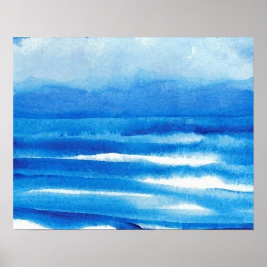 CricketDiane Ocean Poster - Zee Aria Blue Seascape (Voorkant)