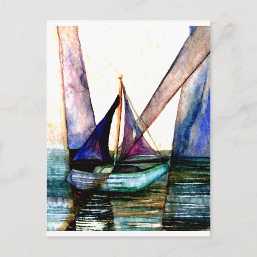 CricketDiane Sailboat Abstract 1 Sailing Briefkaart (Voorkant)