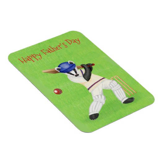 Cricketende dassenmagneet Vaderdag Magneet (Rechterzijde)
