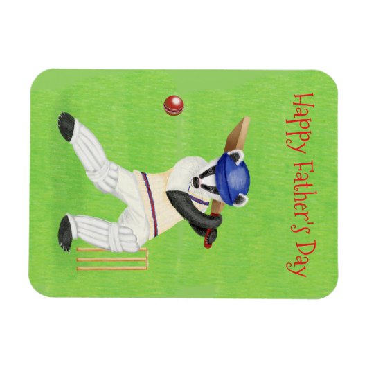 Cricketende dassenmagneet Vaderdag Magneet (Horizontaal)