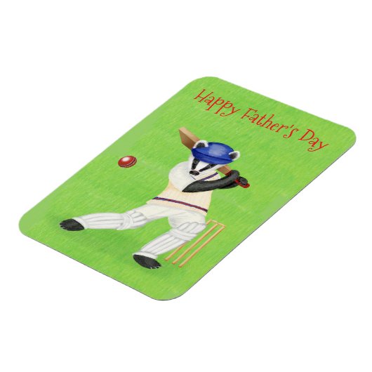 Cricketende dassenmagneet Vaderdag Magneet (Linkerzijde)