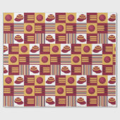 Cricketer  Petten Bats and Balls pattered Cadeaupapier (Vlak)