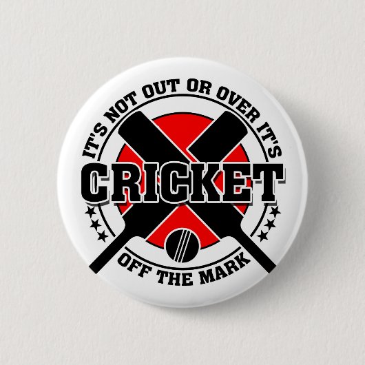 Cricketer uit de Mark Cricket Ronde Button 5,7 Cm (Voorkant)