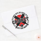 Cricketer uit de Mark Cricket Ronde Sticker (Envelop)