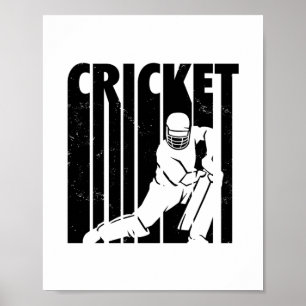 Cricketers Cricket Sports Team Coach Gift Ideeën Poster