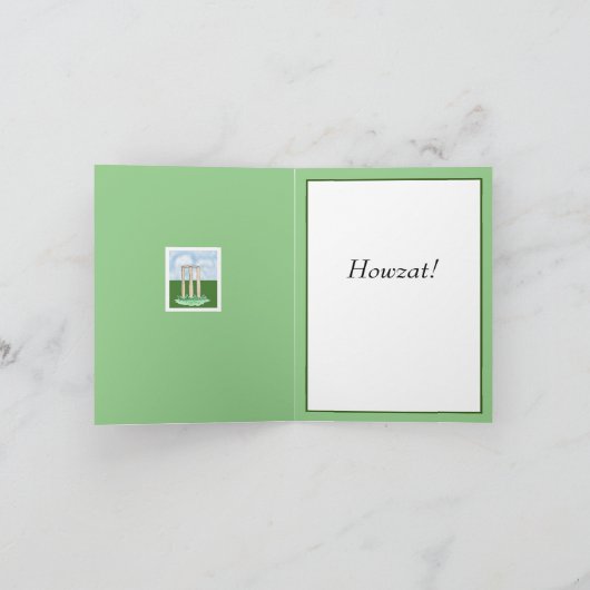 Cricketers verjaardagskaart kaart (Binnen)