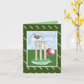 Cricketers verjaardagskaart kaart (Gele Bloem)