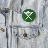 Crickethelm en vleermuizen, ronde button 5,7 cm (In situ)