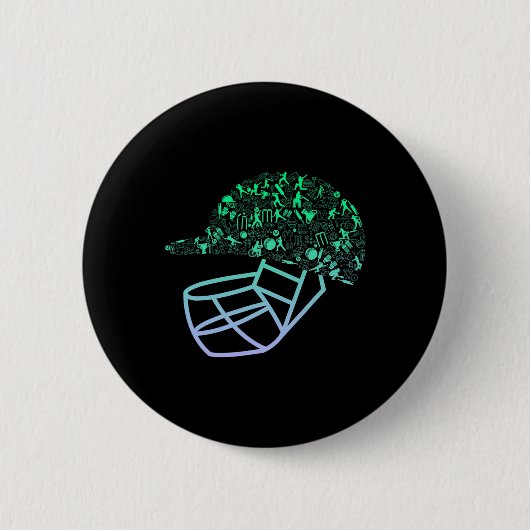 Crickethelm voor cricketjongens Cricket Ronde Button 5,7 Cm (Voorkant)