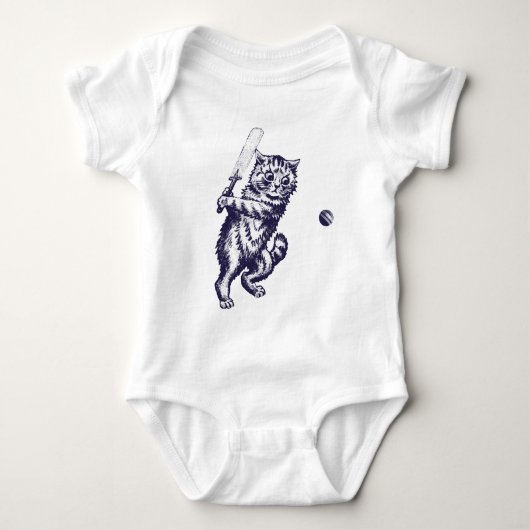 Cricketing Cat Gifts Romper (Voorkant)