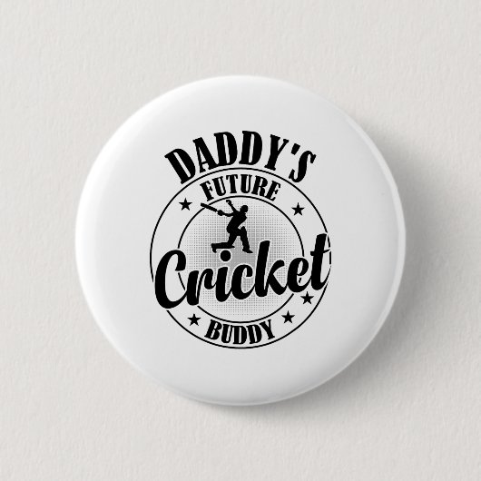 Cricketing Cricket Player - Daddy's Future Cricket Ronde Button 5,7 Cm (Voorkant)