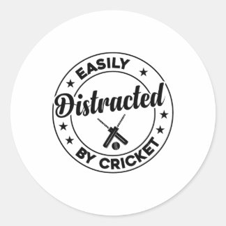 Cricketing Cricket Player - Easily Distracted By C Ronde Sticker
