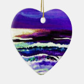 Cricket's Night Ocean Moonlight Ocean Waves Keramisch Ornament (Rechts)