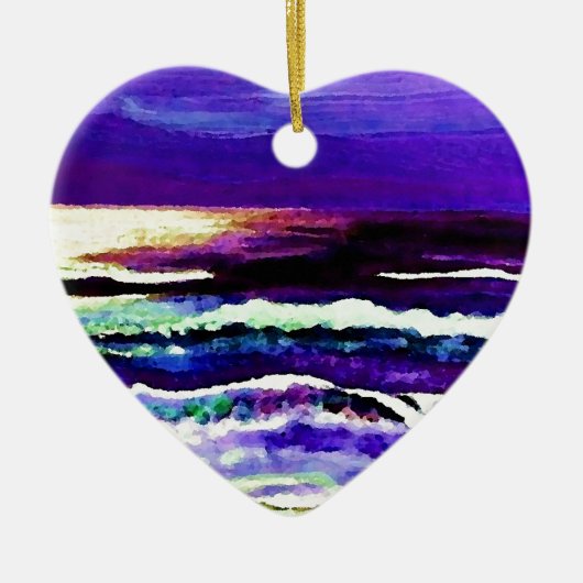 Cricket's Night Ocean Moonlight Ocean Waves Keramisch Ornament (Voorkant)