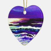 Cricket's Night Ocean Moonlight Ocean Waves Keramisch Ornament (Links)