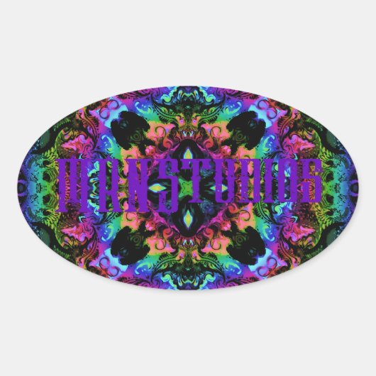 Crickets Pride Ovale Sticker (Voorkant)