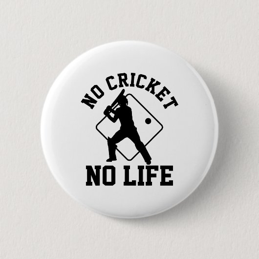 Crickets Speler Ronde Button 5,7 Cm (Voorkant)