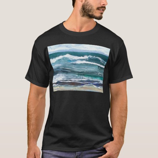 Cricket's Zee - Ocean Waves Beach Gifts T-shirt (Voorkant)