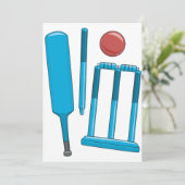 Cricketset-uitnodigingen Kaart (Staand voorkant)