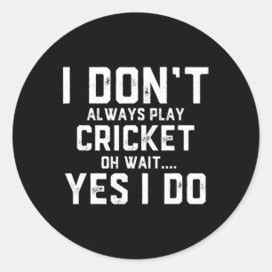 Cricketshirt - sportkleding voor kinderen, mannen ronde sticker