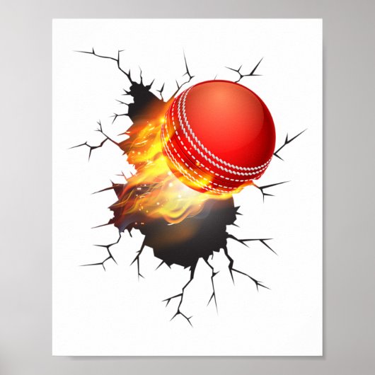 Cricketshirt voor jongens en mannen Cricket Ll of  Poster (Voorkant)
