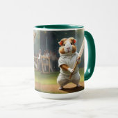 Cricketspeelster van cavia's: gekleed in het wit mok (Voorkant rechts)