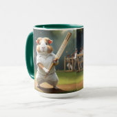 Cricketspeelster van cavia's: gekleed in het wit mok (Voorkant links)