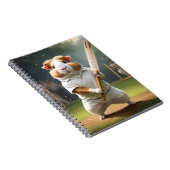 Cricketspeelster van cavia's: gekleed in het wit notitieboek (Rechterzijde)