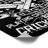 Cricketspel - Cricket spelen is slim om een cricke Poster (Hoek)