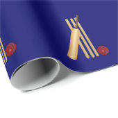 Cricketspel, slaghout en bal, cadeaupapier (Rol Hoek)