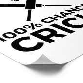Cricketspeler 10 poster (Hoek)