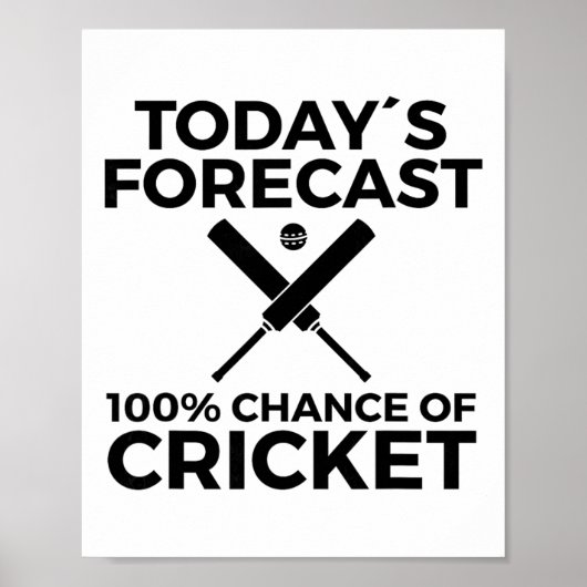 Cricketspeler 10 poster (Voorkant)